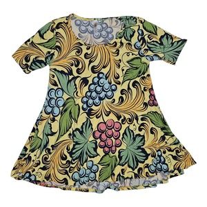 LuLaRoe Tunic Top XS Women's Fitted Sleeve Paisley Casual Dresswear